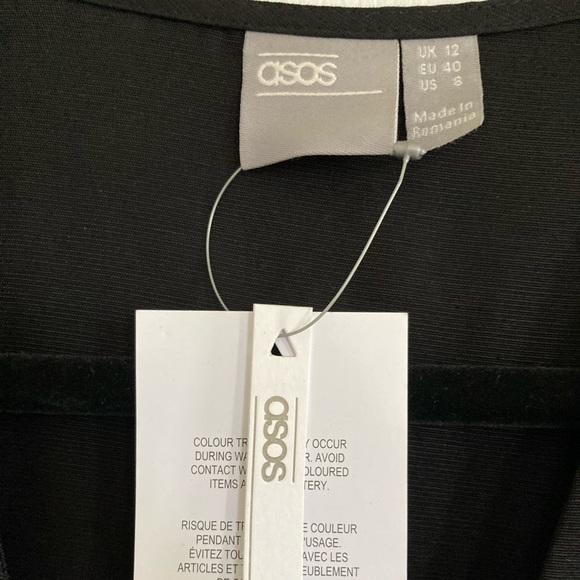 ASOS Black Mini Dress w/ Button Front - Picture 3 of 5